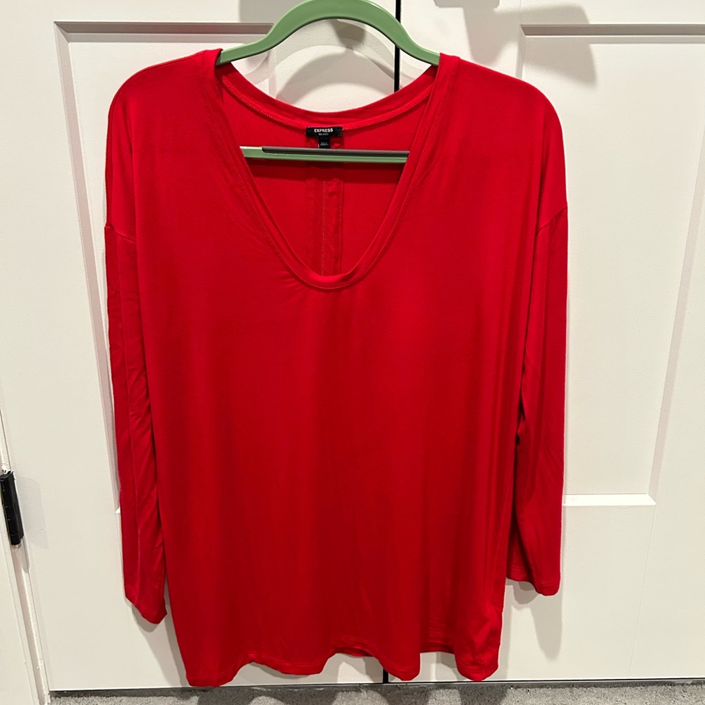 Express Supersoft long sleeve relaxed tee shirt